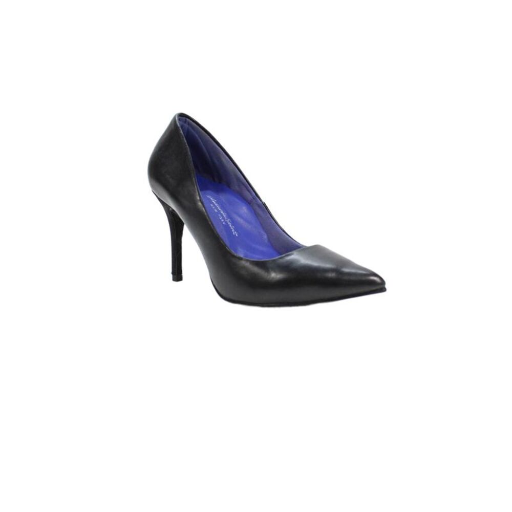 Antonia Saint Womens Leather Pointed Toe Slide On Pumps Black Size 7.5 B